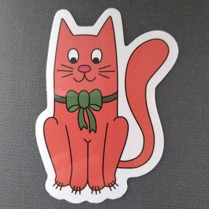 Orange cat sticker
